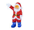 Акриловая светодиодная фигура Санта Клаус приветствует 60 см NN- 513-272