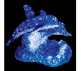 Акриловая светодиодная фигура Синие дельфины 65х48х48 см,136 светодиодов NN- 513-132