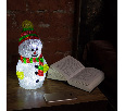 Акриловая светодиодная фигура Снеговик с шарфом 30 см NN- 513-275