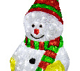 Акриловая светодиодная фигура Снеговик с шарфом 60 см NN- 513-274