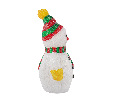 Акриловая светодиодная фигура Снеговик с шарфом 60 см NN- 513-274