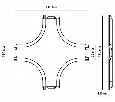 Соединитель X-образный для треков Novotech Smal 135211