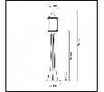 Наземный высокий светильник Odeon Light Mavret 4961/1F
