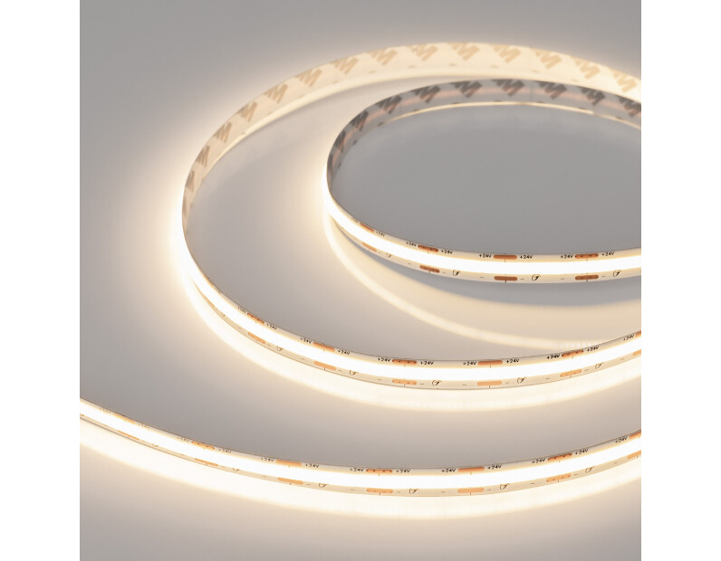 Светодиодная лента COB-X560-10mm 24V Warm3000 (9.6 W/m, IP20, 10m) (Arlight, 5 лет) 049060