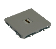 Розетка HDMI 2.0 Type A (механизм), серия Эмили, STEKKER, RST00-5118-10, платиново-серый, soft touch