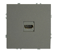 Розетка HDMI 2.0 Type A (механизм), серия Эмили, STEKKER, RST00-5118-10, платиново-серый, soft touch