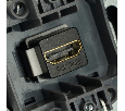 Розетка HDMI 2.0 Type A (механизм), серия Эмили, STEKKER, RST00-5118-05, черный уголь, soft touch