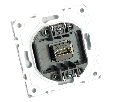 Розетка HDMI 2.0 Type A (механизм), STEKKER, серия Эмили, RST00-5118-01, белый фарфор, soft touch