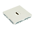 Розетка HDMI 2.0 Type A (механизм), STEKKER, серия Эмили, RST00-5118-01, белый фарфор, soft touch