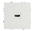 Розетка HDMI 2.0 Type A (механизм), STEKKER, серия Эмили, RST00-5118-01, белый фарфор, soft touch