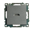 Розетка HDMI 2.1, Type A (механизм), серия Катрин, графит, GLS00-7118-06