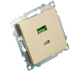 Розетка 2-местная USB + type C (механизм), 250В, 3А, max 20W, STEKKER, GLS10-7116-08, серия Катрин, золото