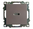Розетка HDMI 2.1, Type A (механизм), STEKKER GLS00-7118-04, серия Катрин, шоколад