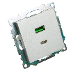Розетка 2-местная USB + type C (механизм)), STEKKER GLS10-7116-03 , 250B, 3А, max 20W, серия Катрин, серебро
