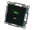 Розетка 2-местная USB + type C (механизм), STEKKER GLS10-7116-05, 250B, 3А, серия Катрин, черный