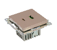 Розетка 2-местная USB + type C (механизм), STEKKER GLS10-7116-02, 250B, 3A, max 20W, серия Катрин, шампань