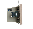 Розетка 2-местная USB + type C (механизм), STEKKER GLS10-7116-02, 250B, 3A, max 20W, серия Катрин, шампань