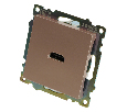 Розетка HDMI 2.1, Type A  (механизм), STEKKER GLS00-7118-02, серия Катрин, шампань