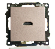 Розетка HDMI 2.1, Type A  (механизм), STEKKER GLS00-7118-02, серия Катрин, шампань
