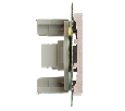 Розетка HDMI 2.1, Type A  (механизм), STEKKER GLS00-7118-02, серия Катрин, шампань