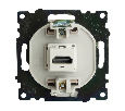 Розетка HDMI 2.1, Type A  (механизм), STEKKER GLS00-7118-02, серия Катрин, шампань