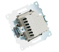 Розетка 2-местная USB + type C, STEKKER GLS10-7116-04, 250В, 3А, max 20W,серия Катрин, шоколад