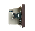 Розетка 2-местная USB + type C, STEKKER GLS10-7116-04, 250В, 3А, max 20W,серия Катрин, шоколад