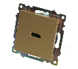 Розетка HDMI 2.1, Type A (механизм), STEKKER, GLS00-7118-08, серия Катрин, золото