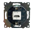Розетка HDMI 2.1, Type A  (механизм), STEKKER GLS00-7118-05, серия Катрин, черный