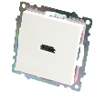 Розетка HDMI 2.1, Type A  (механизм), STEKKER GLS00-7118-01, серия Катрин, белый
