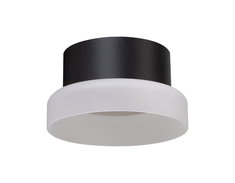 Светильник потолочный Feron HL460 Barrel OPAL 12W, 230V, GX53, черный