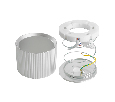 Светильник потолочный Feron HL458  Barrel ARIA 12W, 230V, GX53, серебро