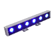 LL-893 Светодиодный линейный прожектор для подсветки стен, синий, 250*40*25mm, 6W DC24V, IP65