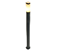 Светильник садово-парковый Feron DH042-650, Техно столб, max.18W E27 230V, черный