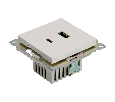 Розетка USB 2-местная + type C (механизм), STEKKER GLS10-7116-01, 250В, 3А, max 20W, серия Катрин, белый