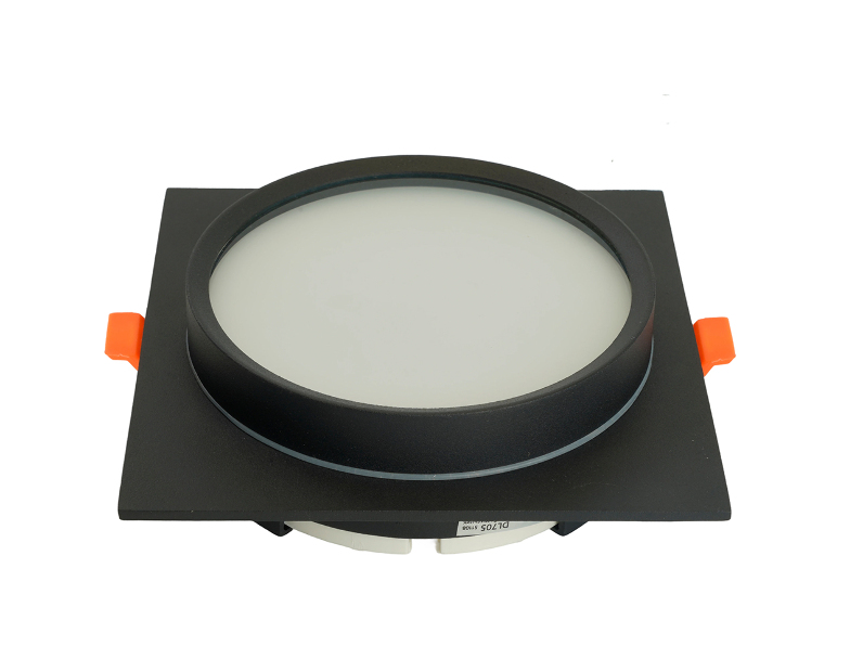 Светильник встраиваемый Feron DL705 потолочный GX70 черный квадрат IP44