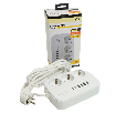 Удлинитель 3-местный c/з 3x1 мм2, 3 м, 250В, 10А, 4USB+2Type-C 2,4А, серия Home plus, белый STEKKER HM09-36-02