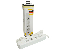 Удлинитель 4-местный c/з 3x1 мм2, 3 м, 250В, 10А, 2USB+1Type-C 2,4А, серия Home plus, белый STEKKER HM08-43-02