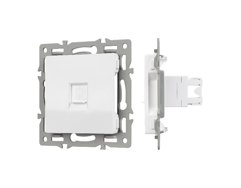 Механизм компьютерной розетки SCT-MPC1-PL-WH (RJ-45, CAT6) (Arlight, -)
