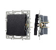 Механизм выключателя одноклавишный проходной SWT-MKP1-PL-BK (250V, 16A) (Arlight, -)