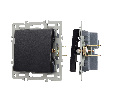 Механизм выключателя одноклавишный непроходной SWT-MK01-PL-BK (250V, 16A) (Arlight, -)