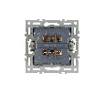 Механизм выключателя двухклавишный проходной SWT-MKP2-PL-WH (250V, 16A) (Arlight, -)