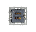 Механизм выключателя одноклавишный перекрёстный SWT-MKX1-PL-BK (250V, 16A) (Arlight, -)