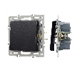 Механизм выключателя одноклавишный перекрёстный SWT-MKX1-PL-BK (250V, 16A) (Arlight, -)