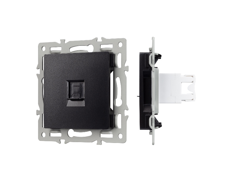 Механизм компьютерной розетки SCT-MPC1-PL-BK (RJ-45, CAT6) (Arlight, -)