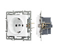 Механизм электрической розетки SCT-MEU1-PL-WH (250V, 16A) (Arlight, -)