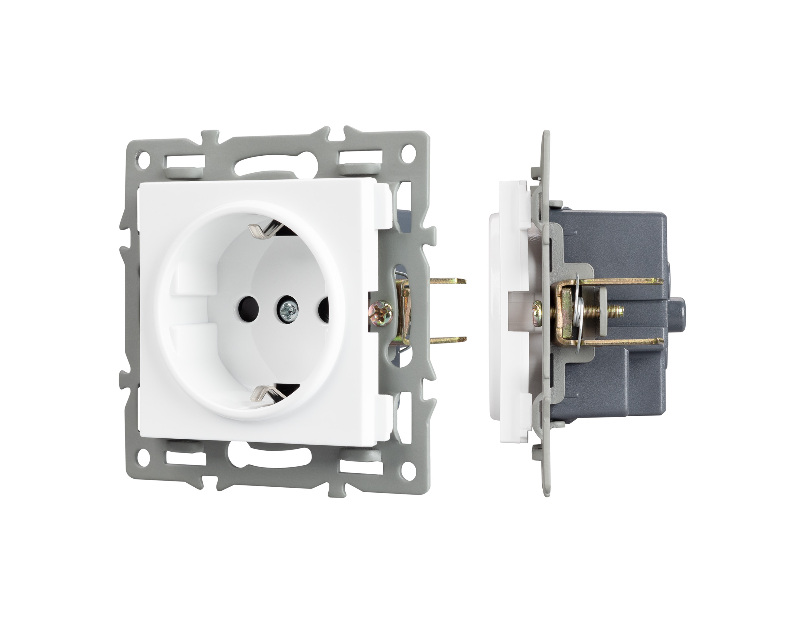 Механизм электрической розетки SCT-MEU1-PL-WH (250V, 16A) (Arlight, -)