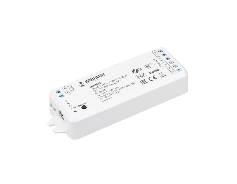 INTELLIGENT ARLIGHT Диммер SMART-PWM-102-72-RGBW-SUF (12-24V, 4x3A, ZB) (IARL, Пластик)