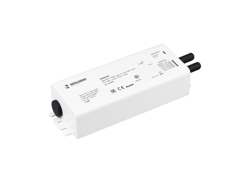 INTELLIGENT ARLIGHT Диммер SMART-PWM-104-72-SH-WP-SUF (12-48V, 4x5A, IP67, 2.4G)  (IARL, IP67 Пластик, 5 лет)
