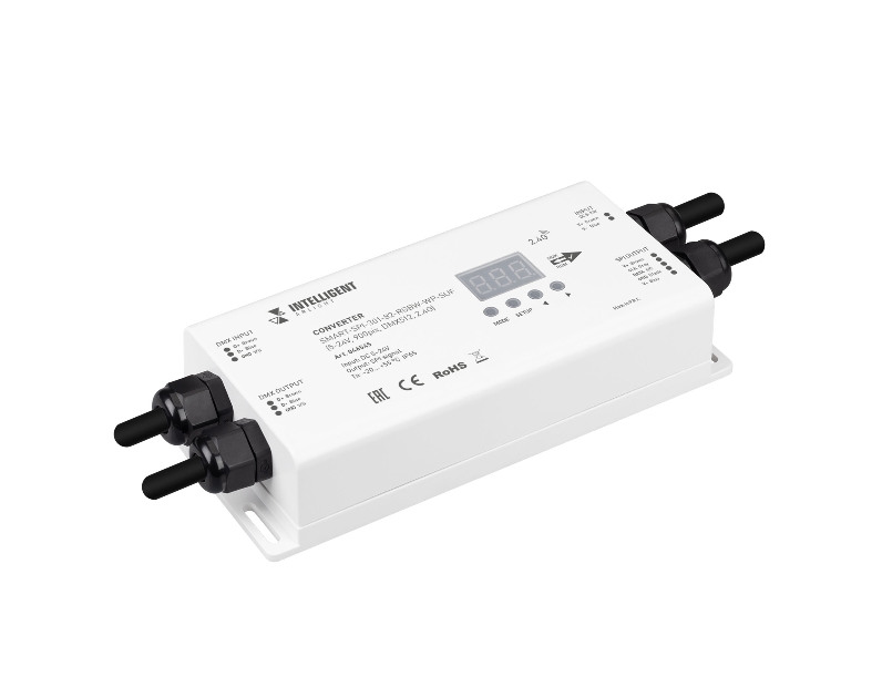 INTELLIGENT ARLIGHT Конвертер SMART-SPI-301-82-RGBW-WP-SUF (5-24V, 900pix, DMX512, 2.4G) (IARL, IP65 Пластик, 5 лет)